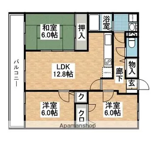 ルミエール21【302号室】の間取り