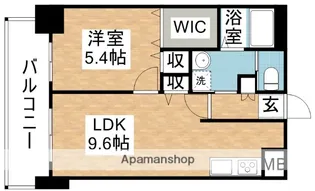 グランディス空港東【506号室】の間取り