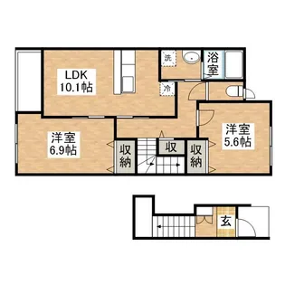 メゾンキャリコ【205号室】の間取り