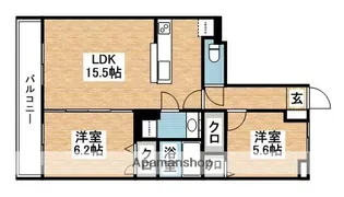 サンセール【302号室】の間取り