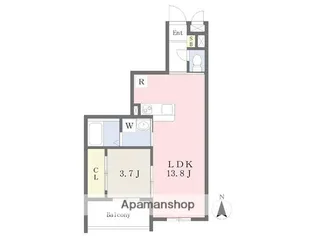 ロイズ土井南【201号室号室】の間取り