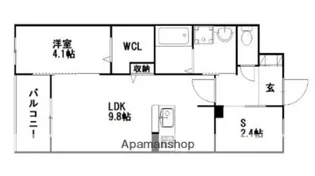 アモルグーテ【1階】の間取り