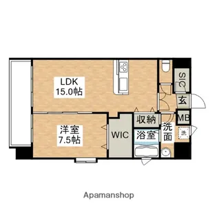 ギャラクシー空港通り【1305号室】の間取り
