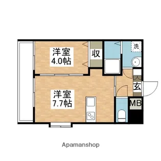 第43川崎ビル【4階】の間取り