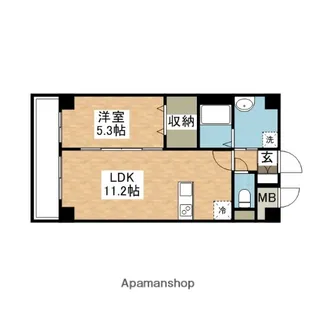 フローラル筥松【8階】の間取り