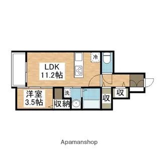 Jウィング【1階】の間取り