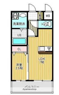 LIFEFIELD貝塚駅前【206号室】の間取り