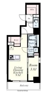 トーラス箱崎【403号室】の間取り