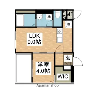 フランディオール吉塚【4階】の間取り