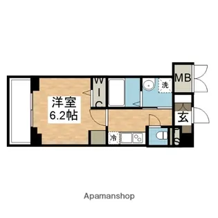 ギャラクシー博多駅北【7階】の間取り