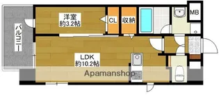 ルーグ箱崎【7階】の間取り