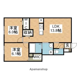 アンボロンテ【104号室】の間取り