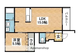GRANDIR【105号室】の間取り