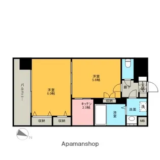 レジデンス20【5階】の間取り