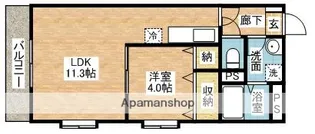 パールコート蓮ヶ池【1201号室】の間取り