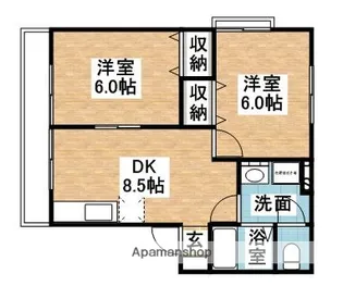 サンティールシャルマン【Ⅱ101号室】の間取り