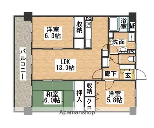 リベルタ柚須(旧シティパル21)【4階】の間取り