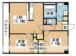 プレザントフレンド【4階】の間取り