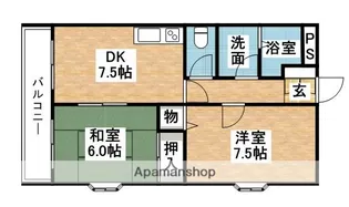 コーポ・サン【105号室】の間取り