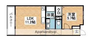 フェリシャス【101号室】の間取り