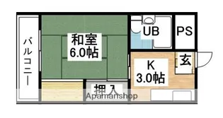 きよみハイツ【206号室】の間取り