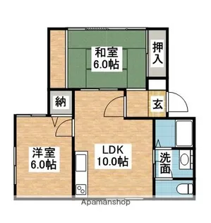 サンパティ宇美【101号室】の間取り