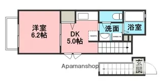 シャルマン土井【201号室】の間取り