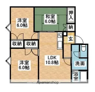 タウニィ宇美【202号室】の間取り