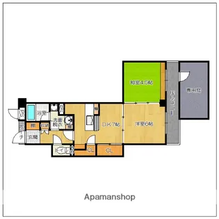 ローリエ春日【1階】の間取り