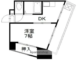 K&K俵ビル10号館【8階】の間取り