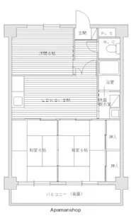 フローレンス白木原【6階】の間取り