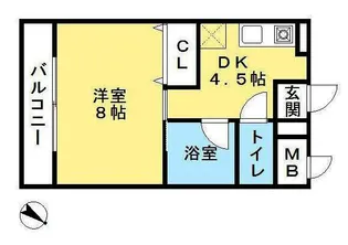 クオリスIE【3階】の間取り