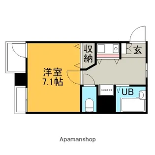 ボヌール下大利【4階】の間取り
