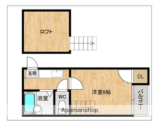 ソレイユ水城(旧河北ハイツ)【2階】の間取り