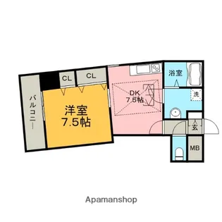 マイスフォレスト春日原【8階】の間取り