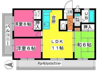 ホワイトヴィラ【1階】の間取り