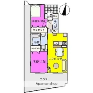 ルヴニールメゾン【1階】の間取り