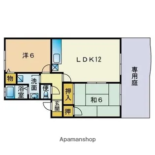 ハイカムール・ソレイユB【1階】の間取り