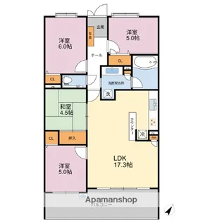 アクロス太宰府パークレジェンド【3階】の間取り