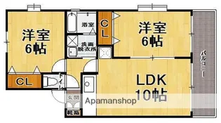 ハッピーエステート雑餉隈A・B棟【1階】の間取り
