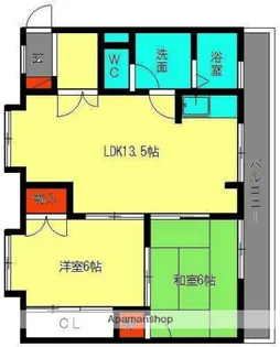 フェアコート春日【3階】の間取り