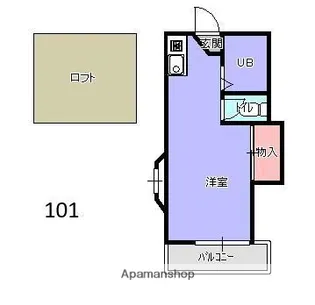1Rの間取り画像
