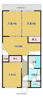 平野川ハイツ【3階】の間取り
