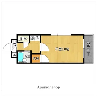 マンションキャッスル【1階】の間取り