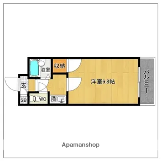 マンションキャッスル【6階】の間取り