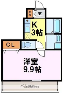 ノース春日原【4階】の間取り
