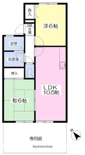 セジュール・セピア【1階】の間取り