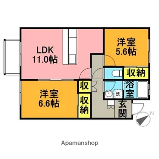 サンピエール上白水【2階】の間取り