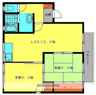 セジュール シャンセ【2階】の間取り