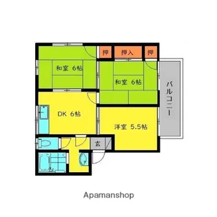 フレール日の浦【2階】の間取り